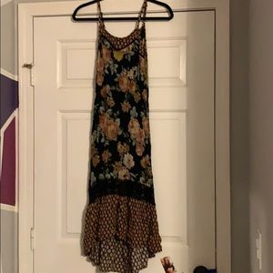 High-low flowery dress